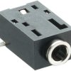 2.5 mm jack panel socket, 3 pole (stereo), SMD, plastic, 1501 02