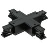 Konektor czwórnik LUXSYSTEM-3F black czarny CreeLamp krzyżak LEWY