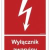 ZNAK - BC034 Wyłacznik awaryjny 10 x 14,8 cm PN - Płyta 1mm