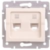 LOGI Gniazdo komputerowe (2x RJ45Cat 6 Jack) niezależne Kremowy 25170
