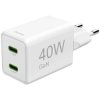 Hama 201989 GaN USB charger 2x USB-C 40 W white
