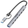 HUB USB 2.0 / 3.0 H1209AGY01 15 cm UNITEK