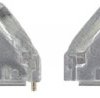 D-Sub connector housing, size: 3 (DB), angled 40°, zinc die casting, silver, 61030010015