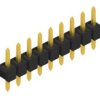 Pin header, 9 pole, pitch 2.54 mm, straight, black, 10047917