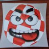 Amiga Angry Boing Sticker (large 8x8cm)