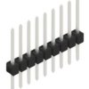 Pin header, 9 pole, pitch 2.54 mm, straight, black, 10046469