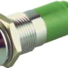 Signal light, 24 V (DC), green, 70 mcd, Mounting Ø 14 mm, pitch 7.2 mm, LED number: 1, 19210351
