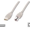 Kabel Połączeniowy Usb 2.0 Typ Usb A/Usb B, M/M Beżowy 3M Ak-300102-030-E