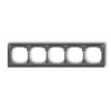 Deco Ramka Uniwersalna Pięciokrotna Z Tworzywa Deco Soft Grafitowy 11Drso-5