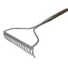 Faithfull FAIPRESGRSS Prestige Stainless Steel Garden Rake Ash Handle