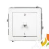 DECO Wyłącznik 2-biegunowy w stylu amerykańskim biały mat 25DWPUS-9 KARLIK