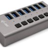 i-tec U3CHARGEHUB7 USB-Hub 7 Portów USB-A USB 3.0 5 GBit/s szary I-TEC USB 3.0 Charging HUB 7 Port
