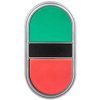 Napęd przycisku podwójny zielony/czerwony z samopowrotem wystający/płaski LPCB7213