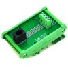 CZH-LABS RJ9 4P4C DIN Rail Mount Interface Module, Vertical Jack.