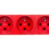 Gniazdo Zasilające M45 Potrójne Z/U 16A Czerwone Std-F0k Sro3 6120316