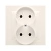 Simon 10 Gniazdo podwójne b/u MONOBLOCK 16A, 250V krem CG2/41