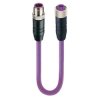 Kabel konfekcjonowany obustronnie Profibus złącza męskie M12/żeńskie M12 5-pinowe kodowanie B 0975 254 101/3 M