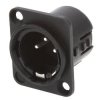 Złącze XLR 3 -pinowe Montaż na panelu Męski
