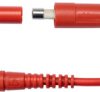 Measuring lead with (4 mm plug, straight) to (4 mm plug, straight), 1 m, black/red, PA, 1.0 mm², CAT IV, SET 7685 / MSFK B441 /