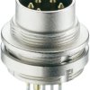 Panel plug, 3 pole, THT, screw locking, straight, 0316 03