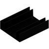 Extruded heatsink, (L x W x H) 75 x 60 x 20 mm, 6.4 to 2.8 K/W, black anodized, SK 51 75 SA