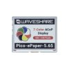 E-Paper E-Ink 5,65'' 600×448px SPI - wyświetlacz z nakładką do Raspberry Pi Pico - ACeP - 7 kolorów - Waveshare 20299
