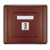 Flexi Gniazdo Pojedyncze Usb-Aa 3.0 Brązowy Metalik 9Fgusb-5