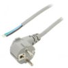 Kabel: 3X1mm2, Cee 7/7 (E/F) Wtyk Kątowy, 5M Lt322 H05vv-F 3X1.0 5M Gry
