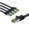 Kabel Krosowy Cat 8.1 Z Certyfikatem Ghmt, S/Ftp (Pimf), 5 M, Czarny, Zestaw...