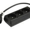 Przedłużacz Do Ups 3-Gniazda Z/U 10A /H05vv-F 3X1 0,3M/ Z Wtykiem Iec C14...