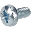 R-TECH 337206 Pozi Pan Head Machine Screws BZP M6 12mm - Pack of 100