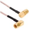 Coaxial cable, SMA plug (angled) to SMA plug (angled), 50 Ω, RG-316/U, grommet black, 1 m, 135104-01-M1.00