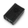 Obudowa do Raspberry Pi 4B z wentylatorem - aluminiowa - czarna - LT-4BA08