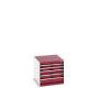 Szafa 5, kolor: Czerwony, materiał: Stal, 600 mm x 750mm x 650 mm, Bott