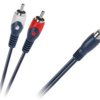 KABEL GN.RCA/2xWT.RCA 0,2m.