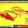 Przewód pomiarowy 120cm z krokodylem czerwony