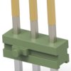 Pin header, 3 pole, pitch 2.54 mm, straight, green, 825433-3