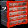 Organizer ścienny z 20 szufladkami czerwony ASR-6006