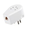 Adapter wtyku telefonicznego Belgijskiego - biały