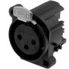 Gniazdo XLR 3P F kątowe