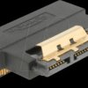63943 Adapter SATA 22 pin receptacle with latch > plug - angled down