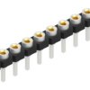 Socket header, 10 pole, pitch 2.54 mm, straight, 10043143