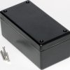 ABS enclosure, (L x W x H) 132 x 66 x 43 mm, black (RAL 9005), IP65, 1594DWBK