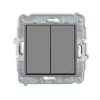 MINI Wyłącznik pojedynczy ze schodowym (wspólne zasilanie) szary mat 27MWP-10.1 KARLIK
