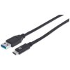 Manhattan 353373 USB-C to USB-A Cable, 1m, Male to Male, 10 Gbps (USB 3.2 Gen2
