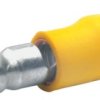 Round plug, Ø 5 mm, L 22 mm, insulated, straight, yellow, 4.0-6.0 mm², AWG 12-10, 1050