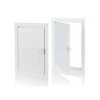 Drzwiczki rewizyjne metalowe białe 500X500 z plastikowym uchwytem DM50X50