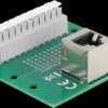 67013 RJ50 jack / terminal block, top hat rail, angled
