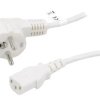 SN326-3/10/1.5WH Kabel CEE 7/7 (E/F) wtyk kątowy, IEC C13 żeński PVC 1,5m 10A
