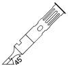Weller T0051644599 60-01-03 Soldering Tip For WP60 - Round Tip Spade 45° Ø2.0mm